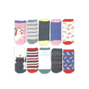 Girls Unicorn No-Show Socks, 10-Pack, Sizes S-L-1