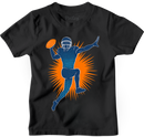 Touchdown Throw Football T-Shirt for Boys – Black Athletic Graphic Tee | Youth Sizes-1
