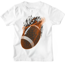 Exploding Fireball Football T-Shirt for Boys – White Athletic Graphic Tee | Youth Sizes-1