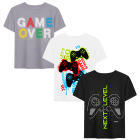 Boys 3-Pack Next Level Graphic Tee Sizes 4-18