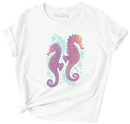 Whimsical Seahorse Duo Kids T-Shirt – Ocean-Inspired Pastel Tee | Youth Sizes-1