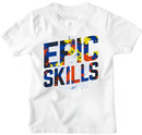 Epic Skills Graphic T-Shirt for Boys – White Paint Splatter Tee | Youth Sizes-1