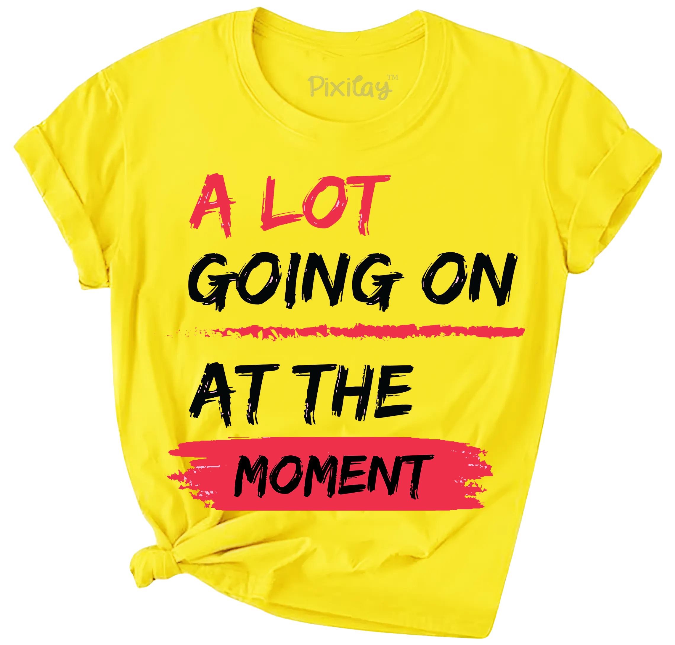 Buy yellow A Lot Going On Boys And Girls Short Sleeve T-Shirt