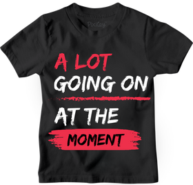 Buy black A Lot Going On Boys And Girls Short Sleeve T-Shirt