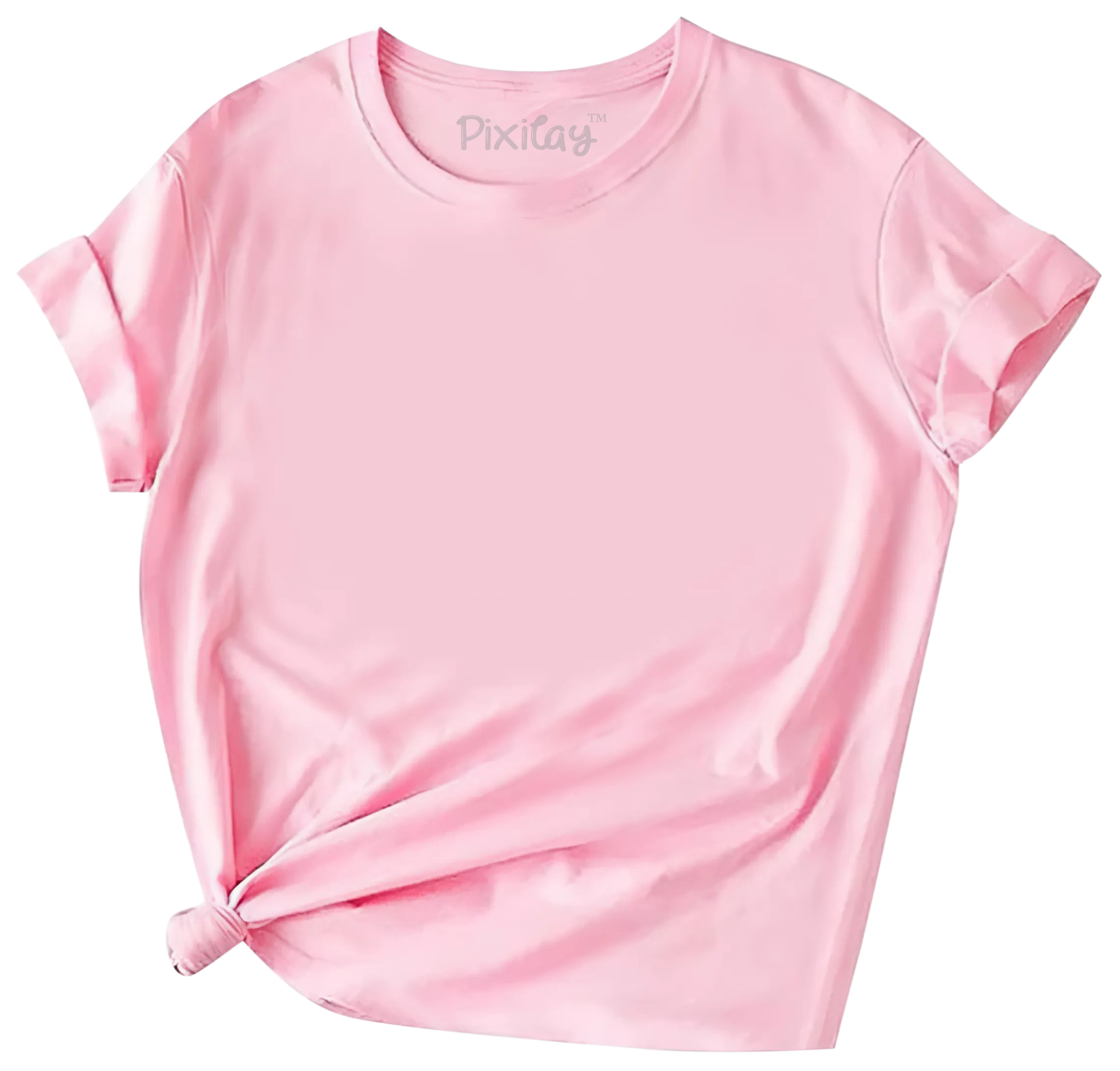 Girls Solid Color Short Sleeve T-Shirt