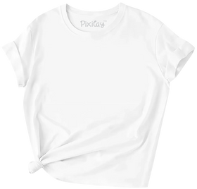 Buy white Girls Solid Color Short Sleeve T-Shirt