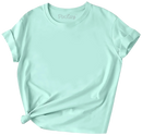 Girls Solid Color Short Sleeve T-Shirt-6