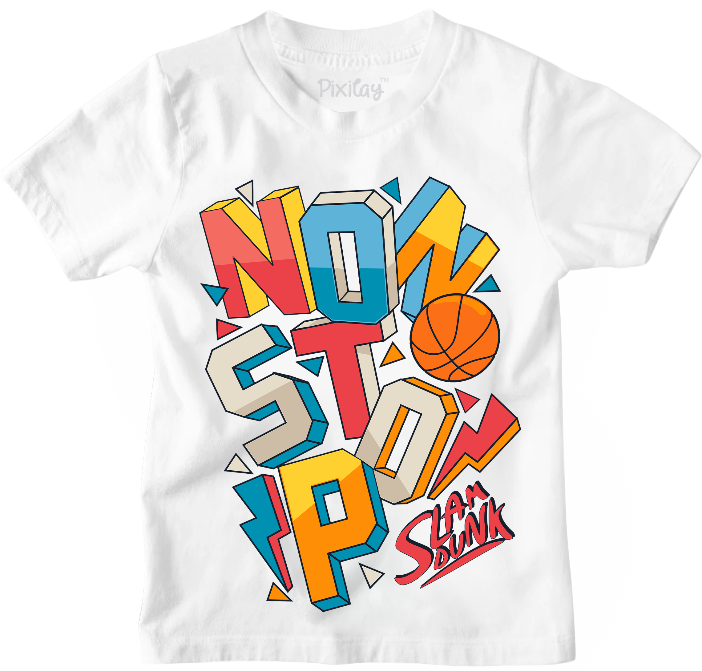 Buy white Basketball Nonstop Graphic Tee