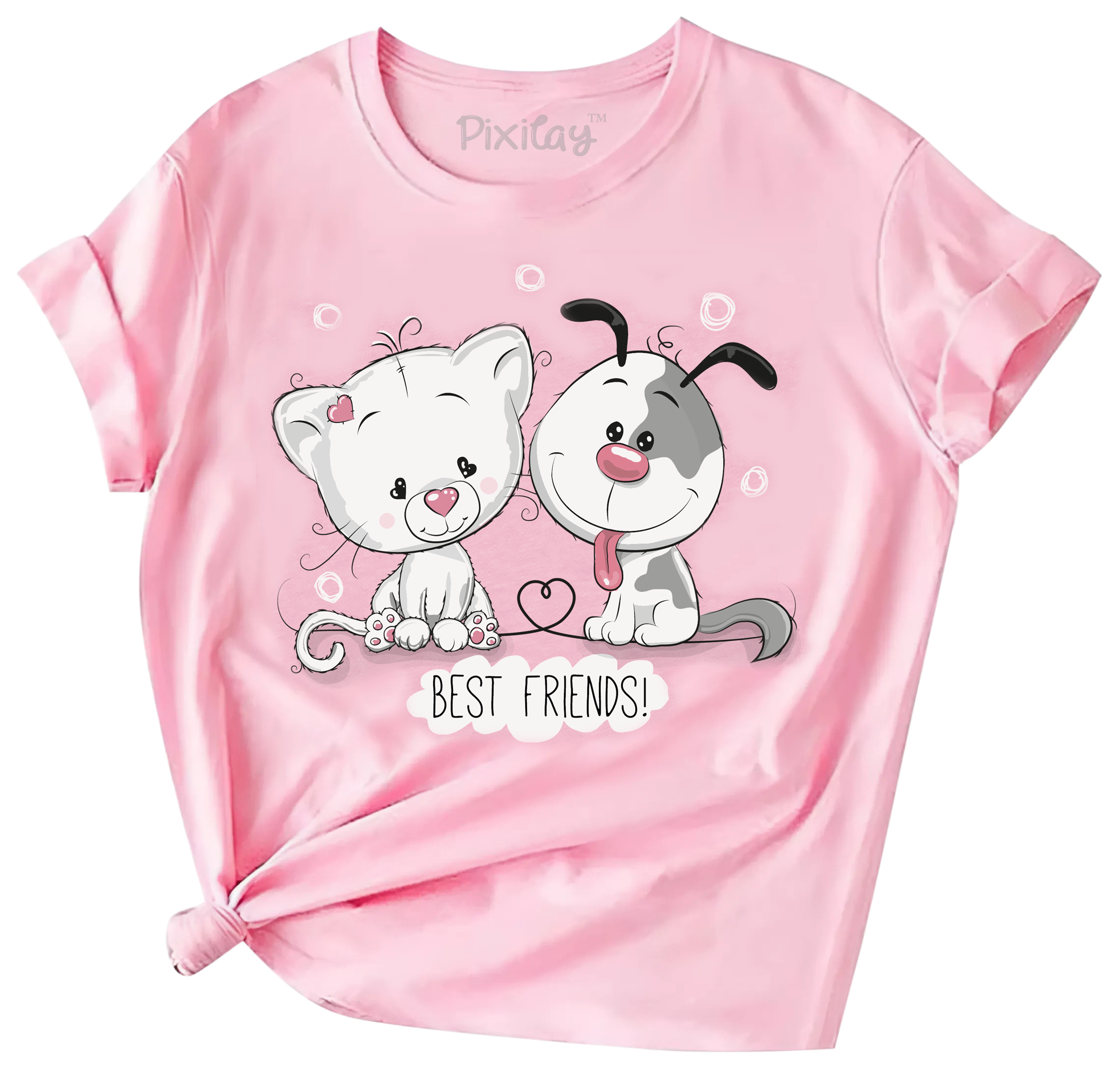 Buy pink Best Friends Girls Short Sleeve T-Shirt