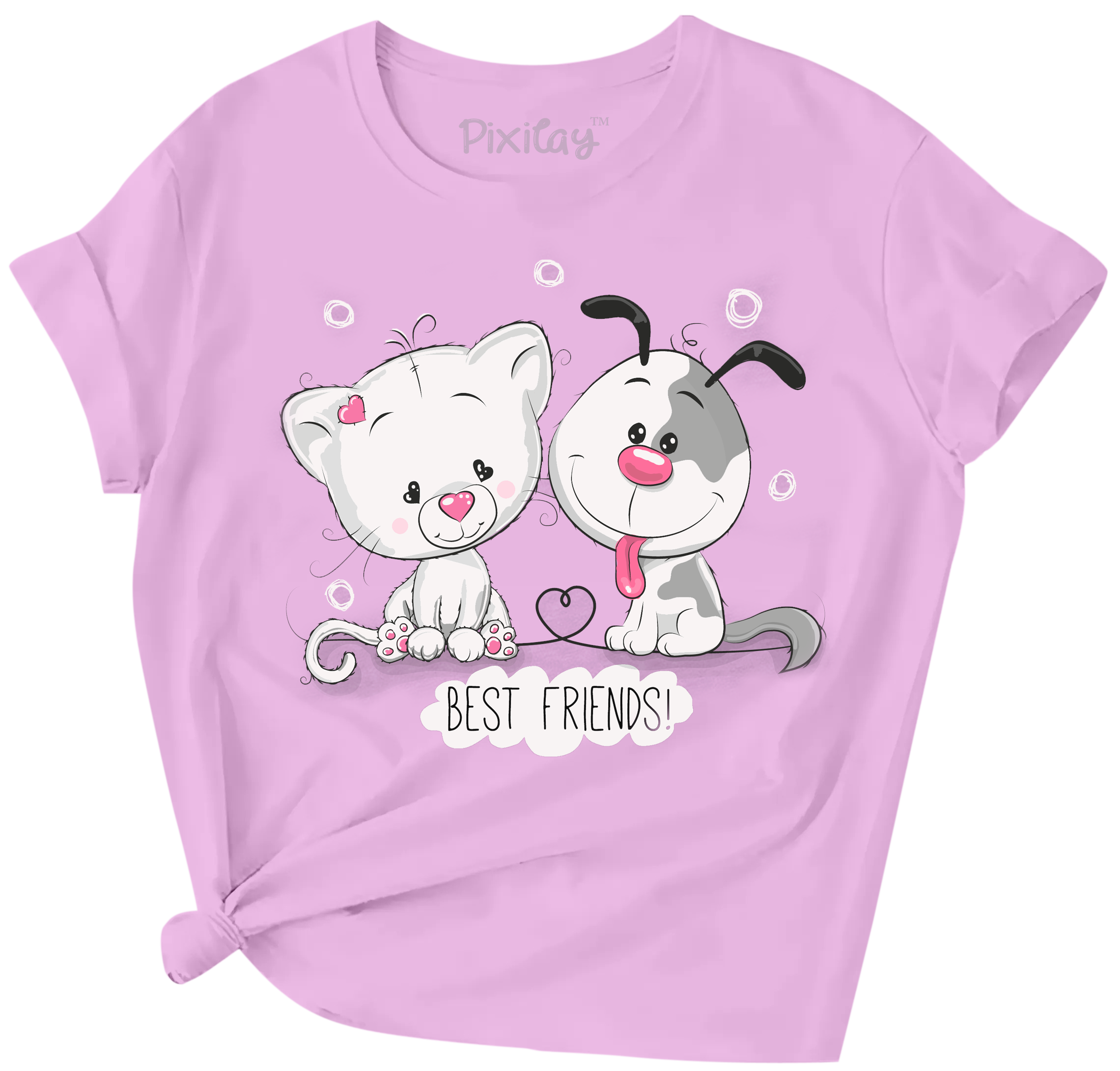 Buy purple Best Friends Girls Short Sleeve T-Shirt