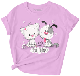 Buy purple Best Friends Girls Short Sleeve T-Shirt