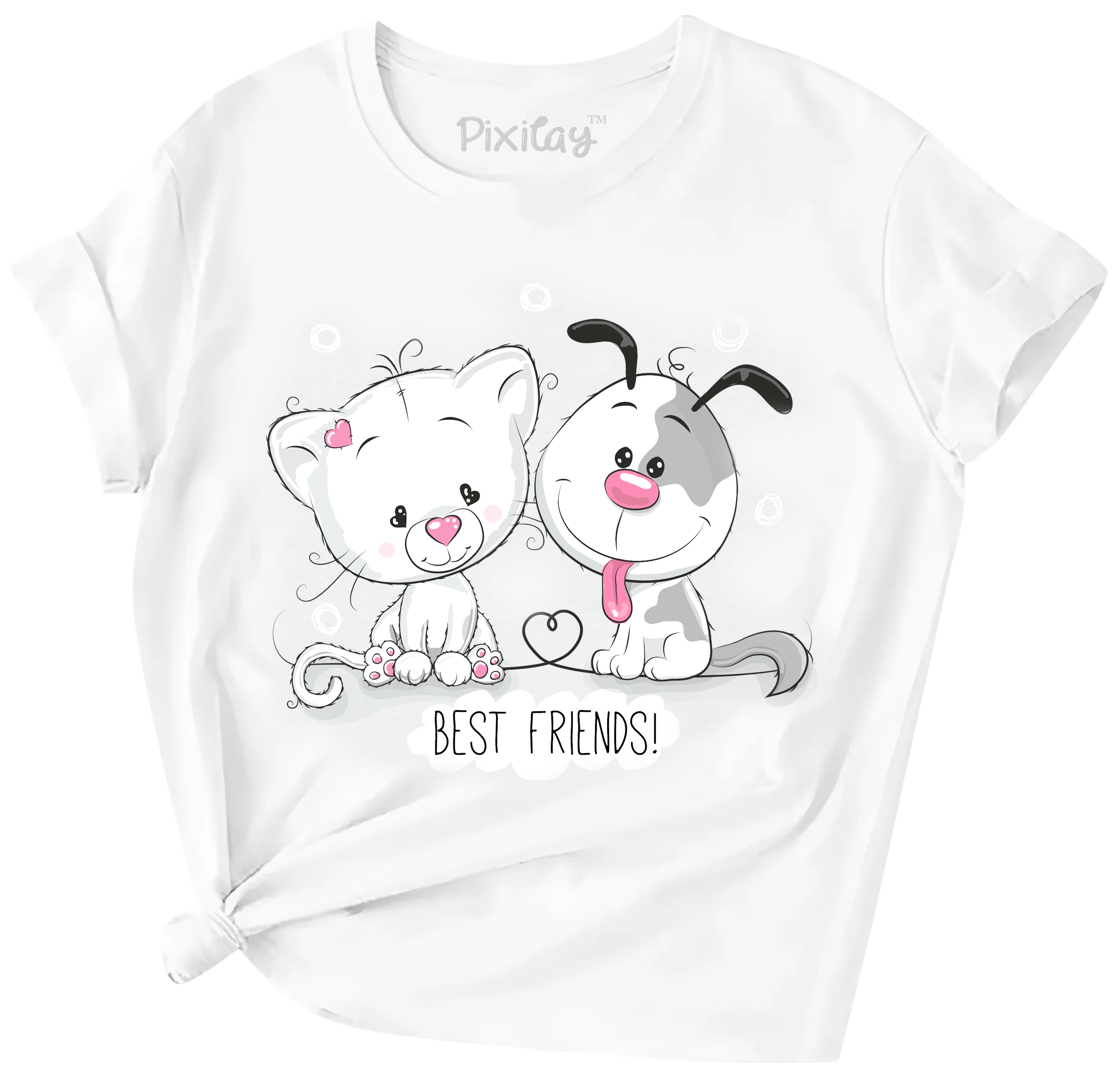 Buy white Best Friends Girls Short Sleeve T-Shirt
