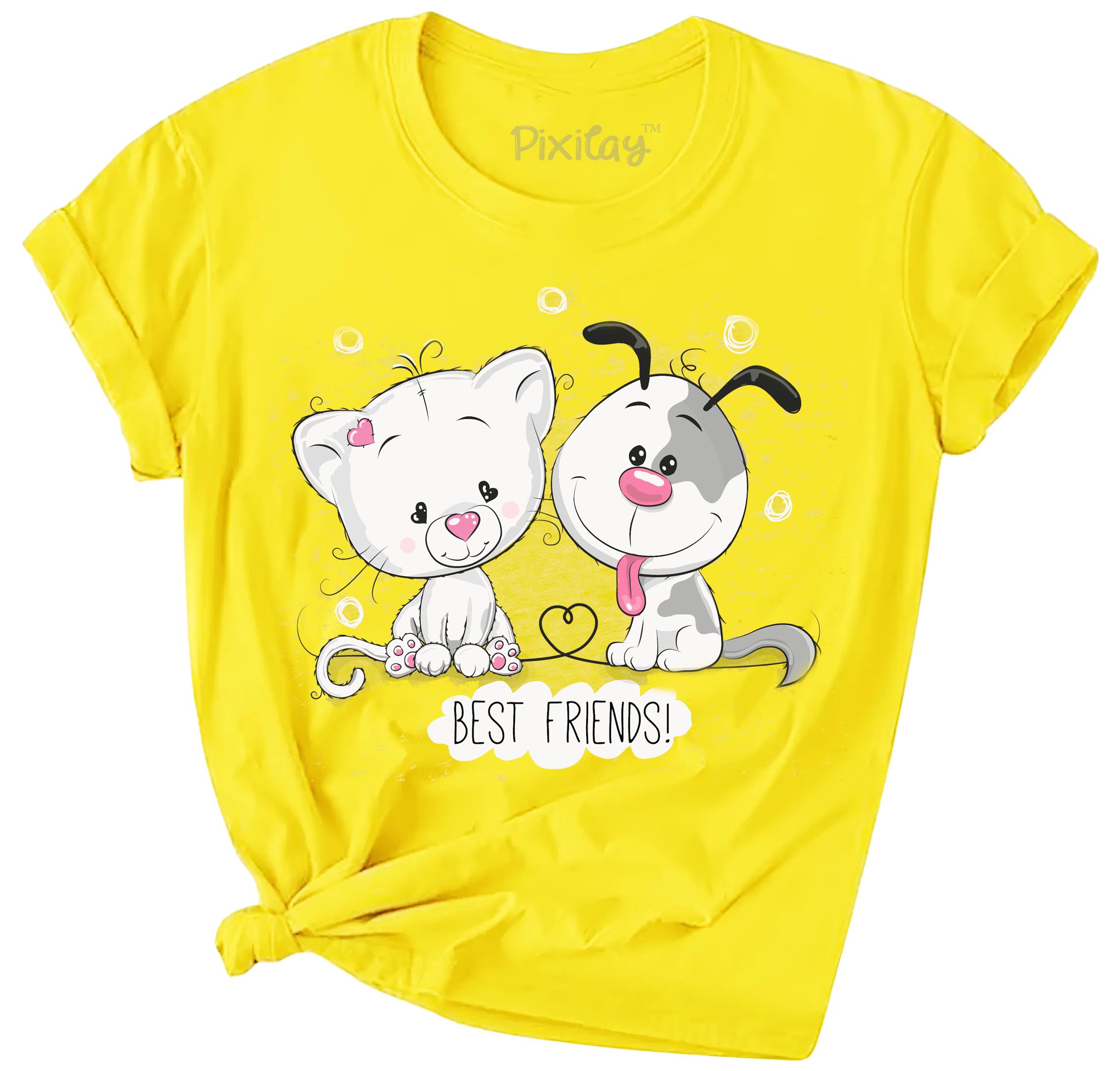 Buy yellow Best Friends Girls Short Sleeve T-Shirt