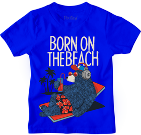 Buy blue Born on the Beach Graphic Tee