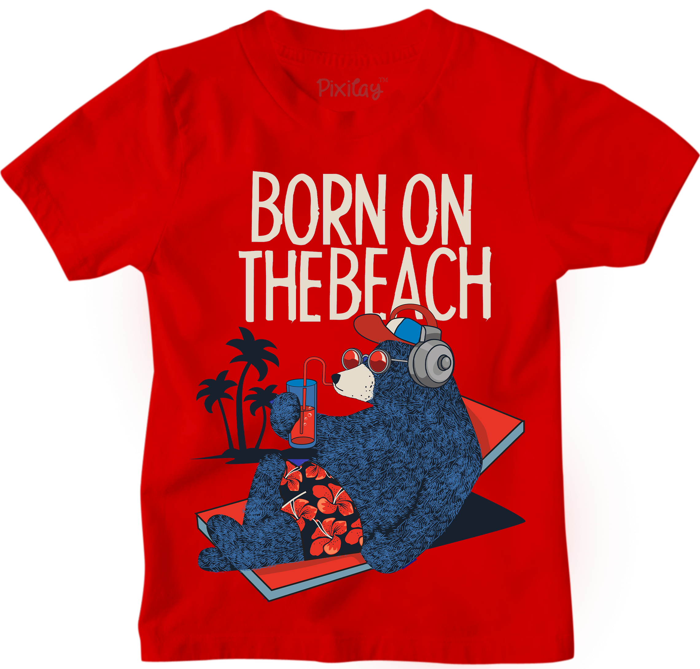 Buy red Born on the Beach Graphic Tee