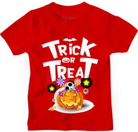Buy red Boys Trick or Treat Graphic Tee