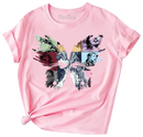 Butterfly Lover Girls Short Sleeve T-Shirt-8