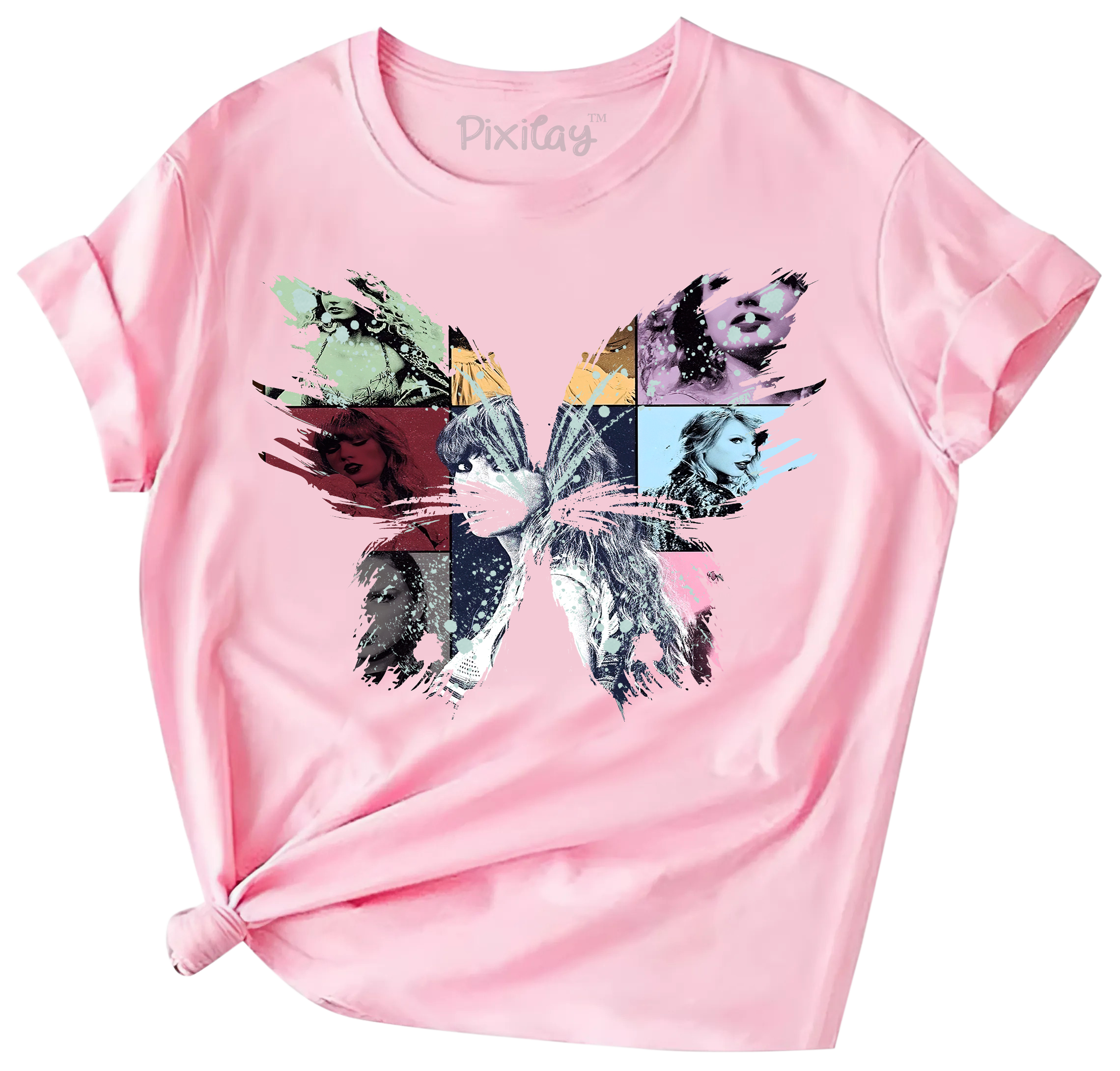 Buy pink Butterfly Lover Girls Short Sleeve T-Shirt