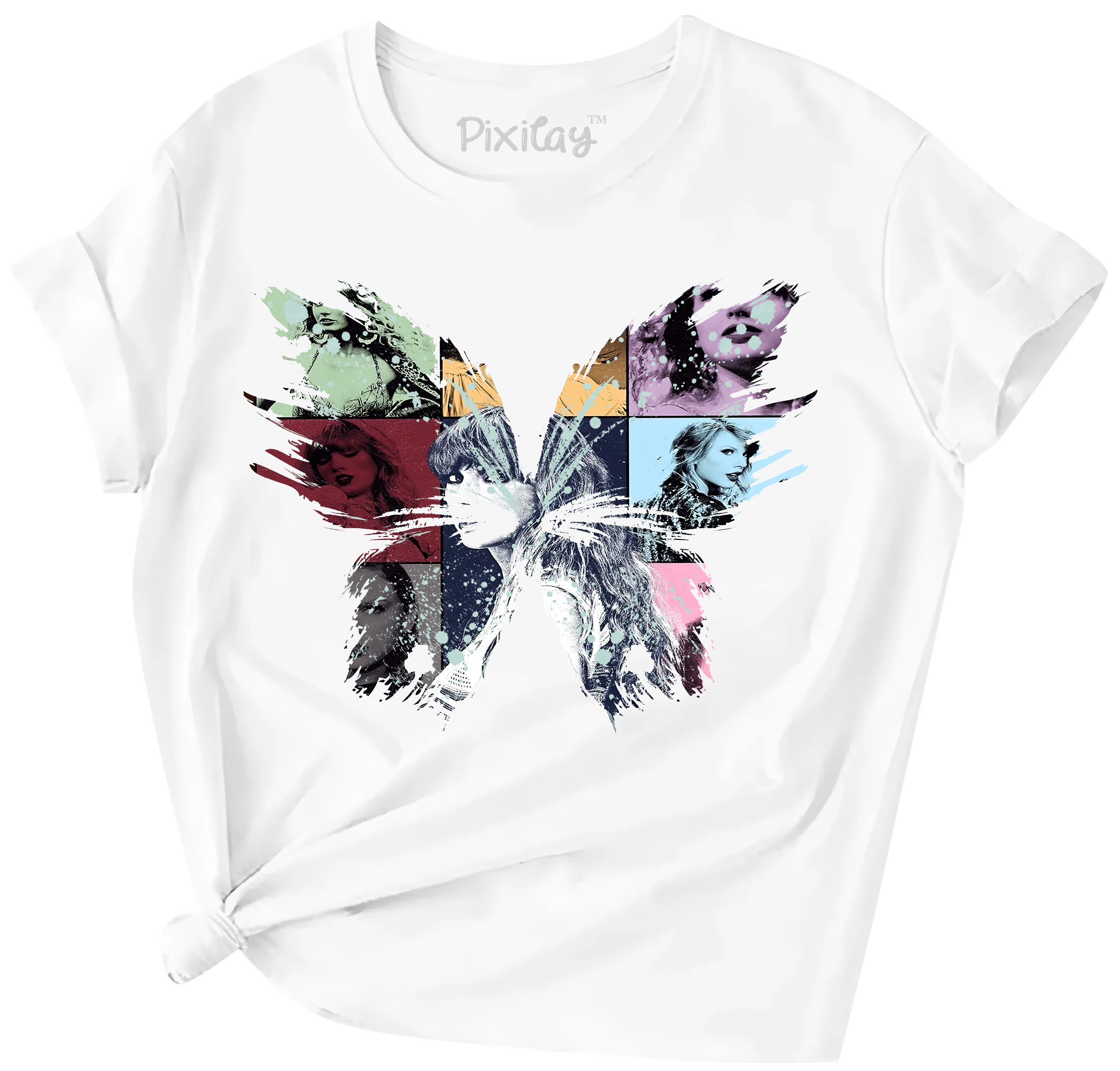 Buy white Butterfly Lover Girls Short Sleeve T-Shirt