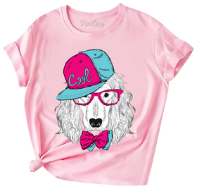 Buy pink Fashion Detective Girls Short Sleeve T-Shirt