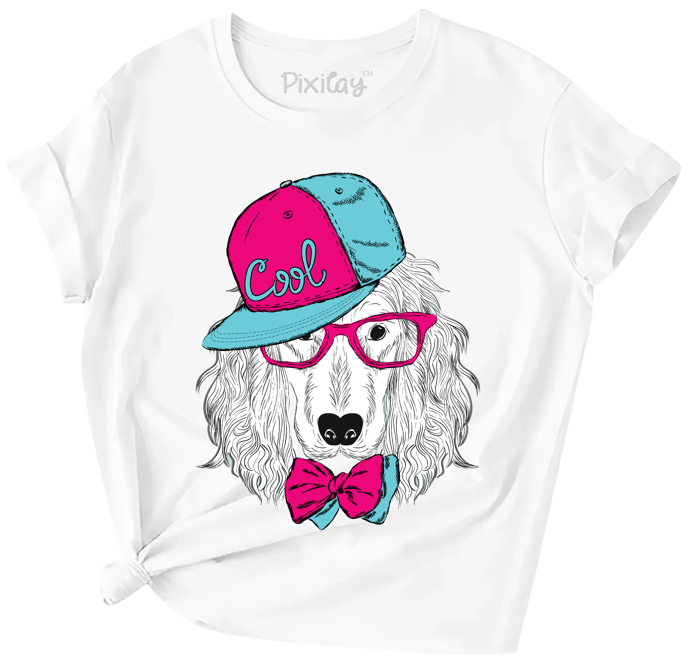 Buy white Fashion Detective Girls Short Sleeve T-Shirt