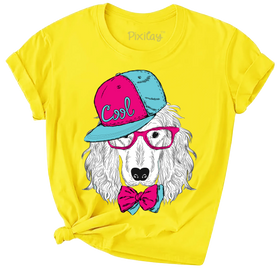 Buy yellow Fashion Detective Girls Short Sleeve T-Shirt