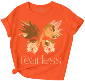 Buy orange Fearless Girl Short Sleeve T-Shirt