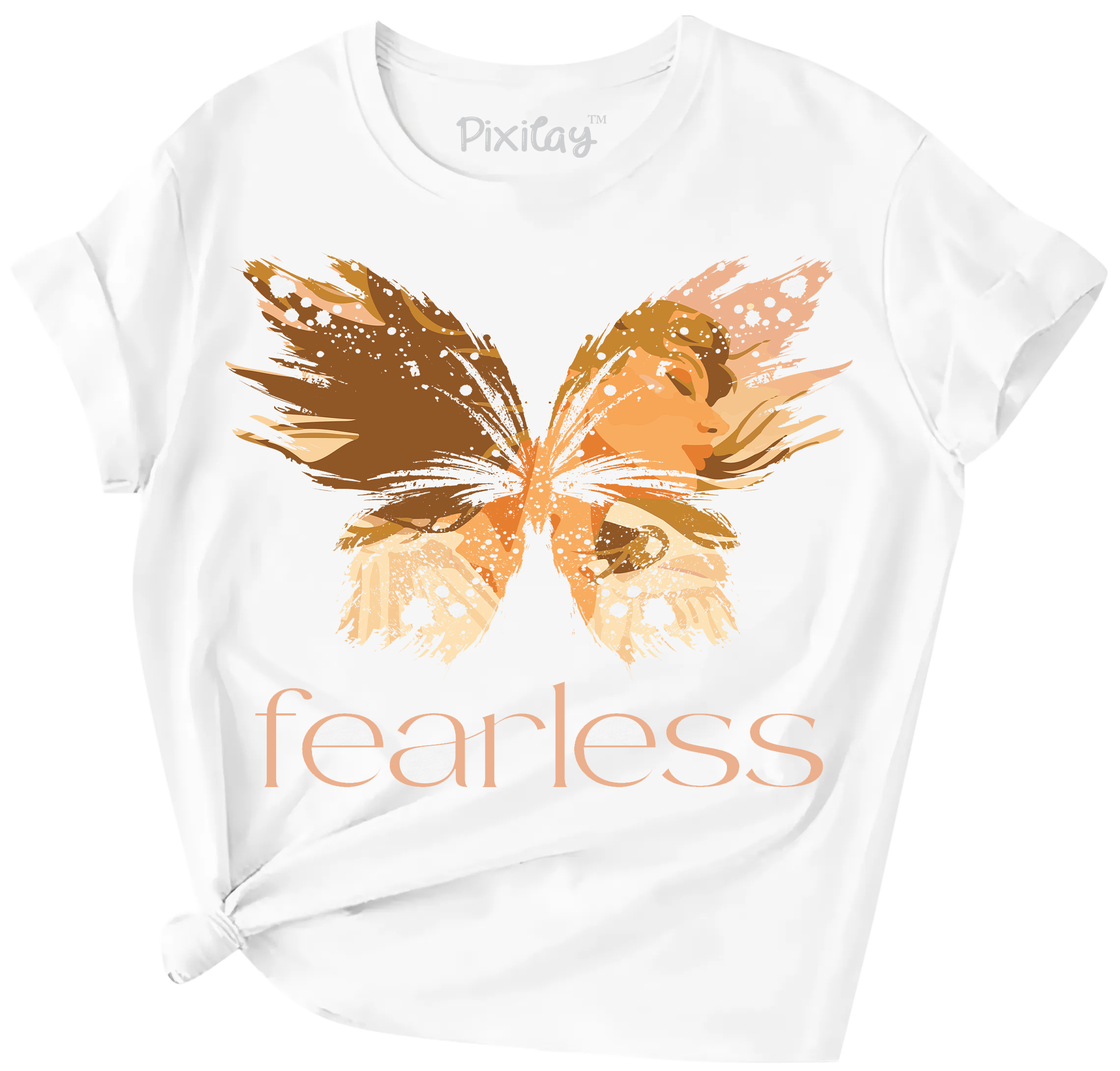 Buy white Fearless Girl Short Sleeve T-Shirt