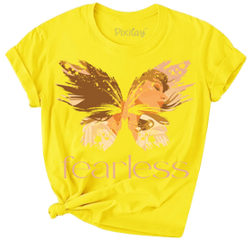 Buy yellow Fearless Girl Short Sleeve T-Shirt