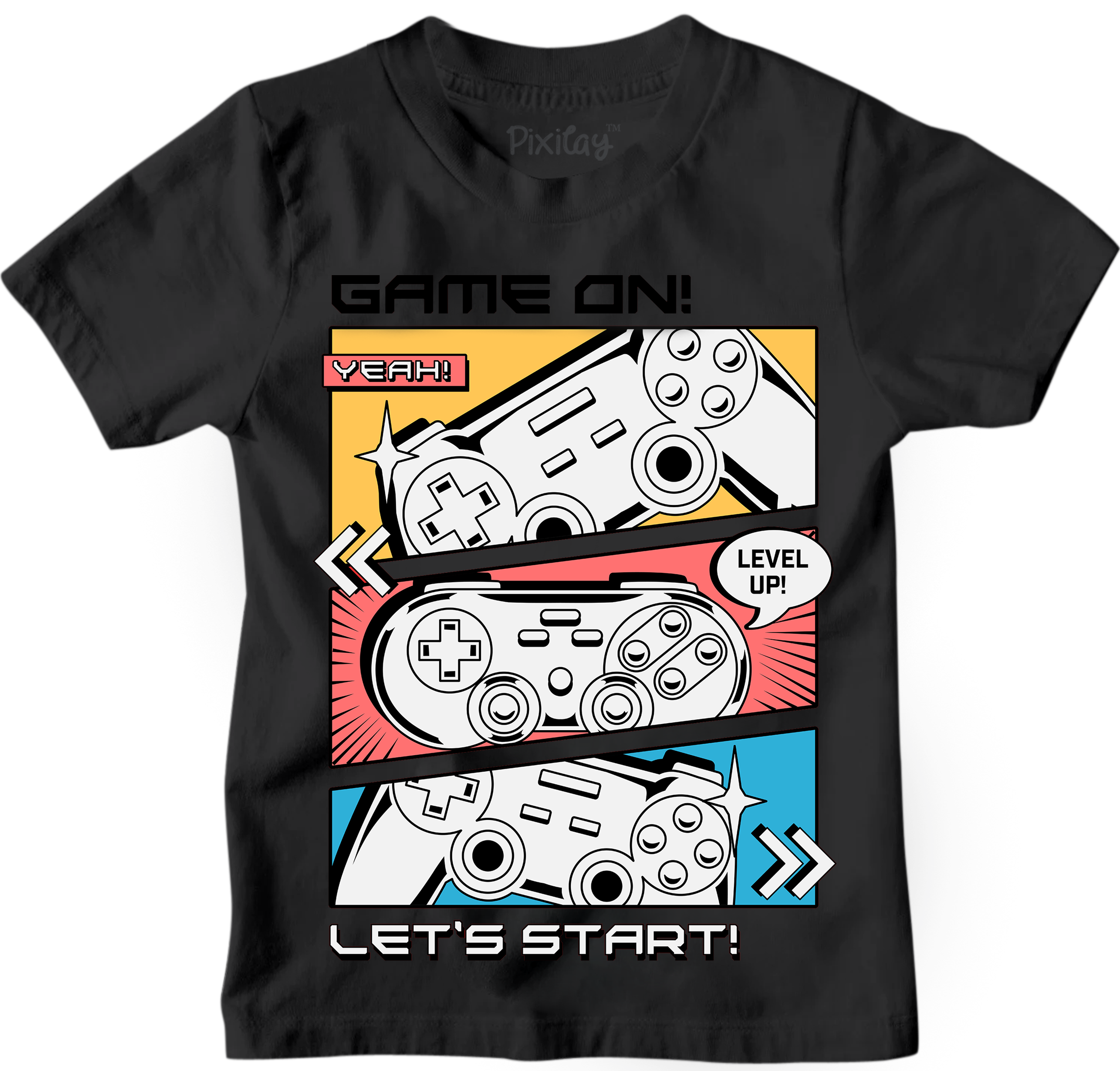 Buy black Game On Let&#39;s Start Graphic Tee