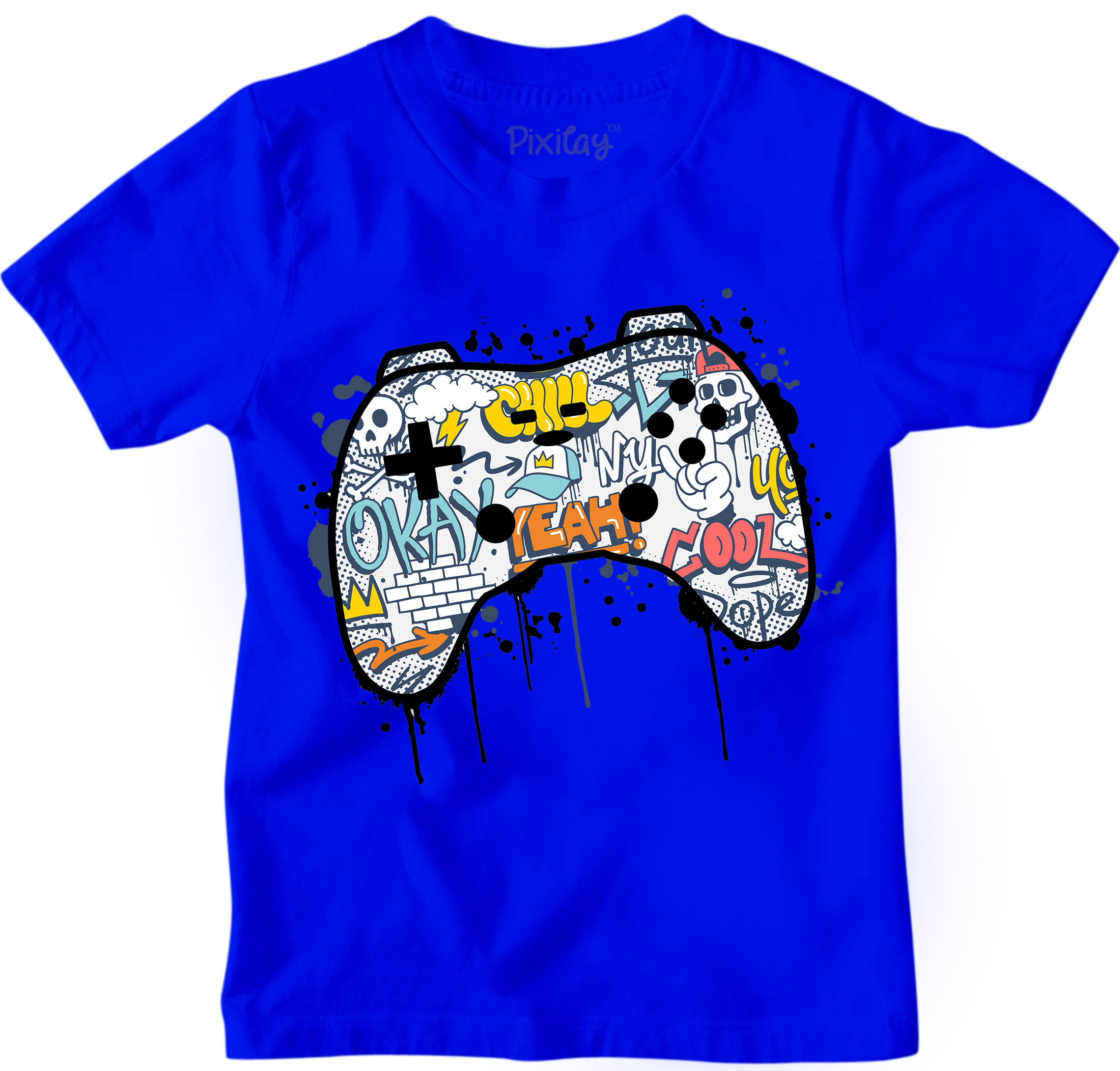 Buy blue Gaming Controller Graphic Tee