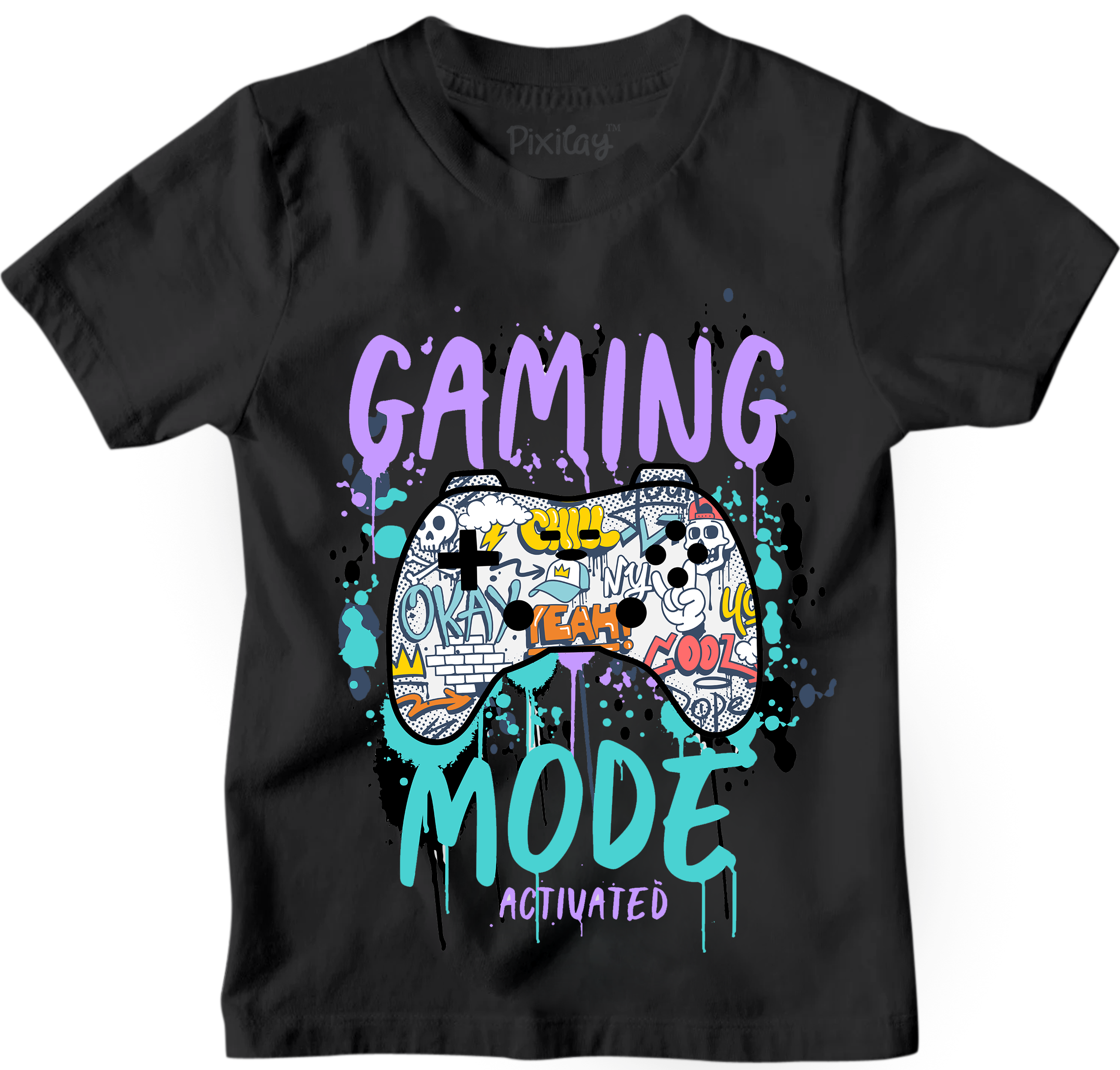 Gaming Mode Activated Graphic Tee - 0