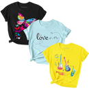Girls 3-Pack-Butterfly-Love-Guitars Graphic Tee Sizes 4-18-1