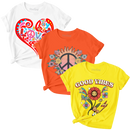 Girls 3-Pack-Red heart-Sun-Good vibes Graphic Tee Sizes 4-18-1