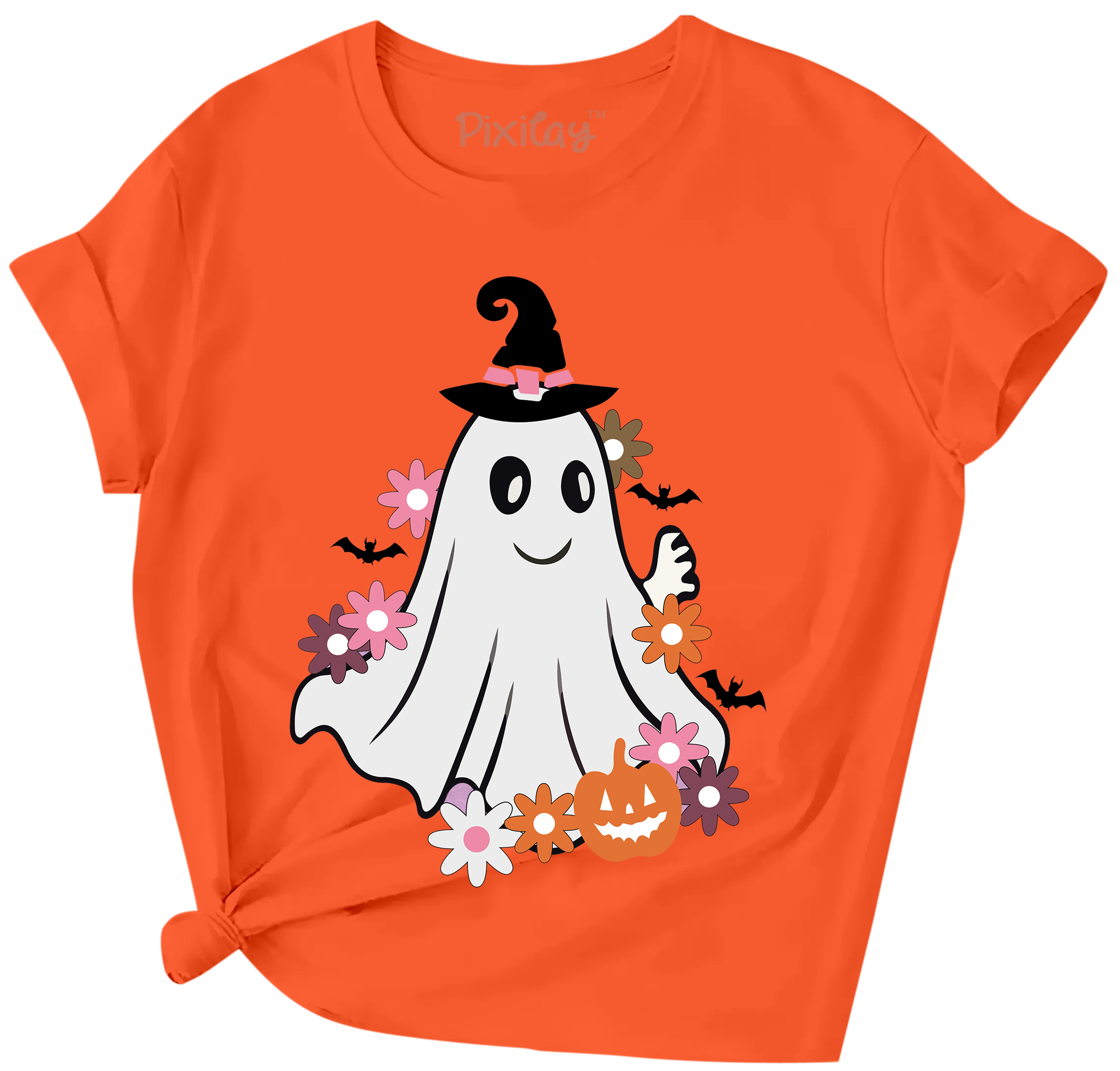 Girls Ghost Halloween Graphic Tee