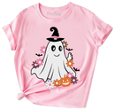 Girls Ghost Halloween Graphic Tee-1