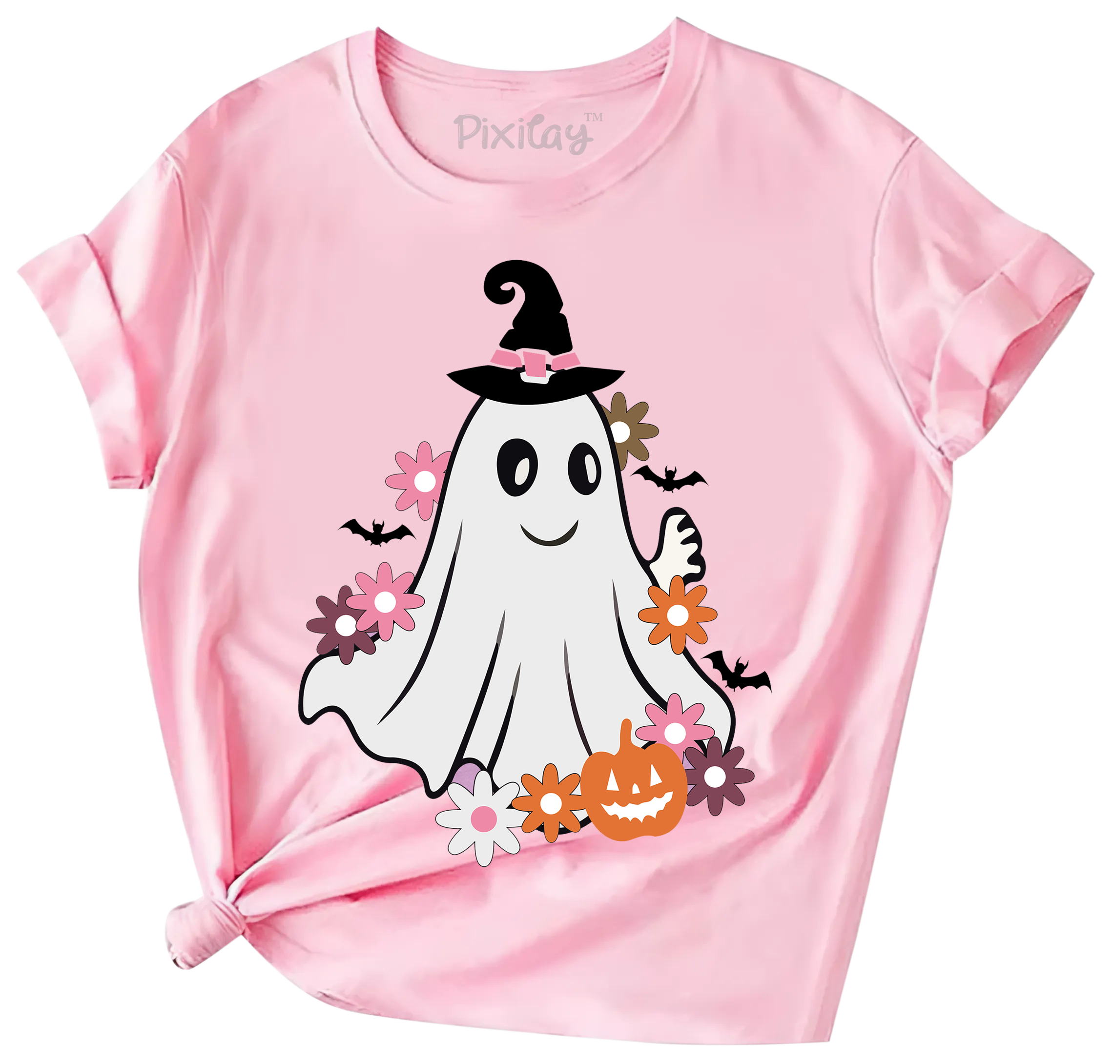 Girls Ghost Halloween Graphic Tee