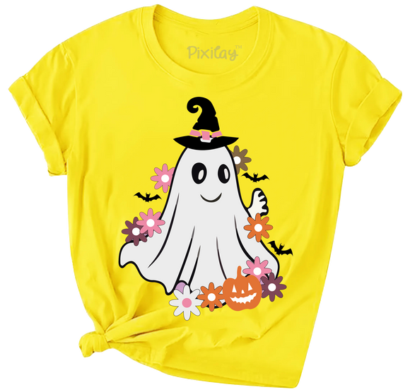 Girls Ghost Halloween Graphic Tee