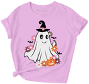 Girls Ghost Halloween Graphic Tee-1