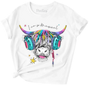 Girls Scottish Cow Graphic Short Sleeve T-Shirt-8