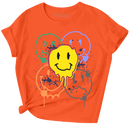 Girls Smiley Face Short Sleeve T-Shirt-14