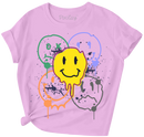 Girls Smiley Face Short Sleeve T-Shirt-12