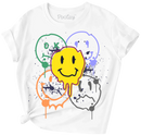 Girls Smiley Face Short Sleeve T-Shirt-4