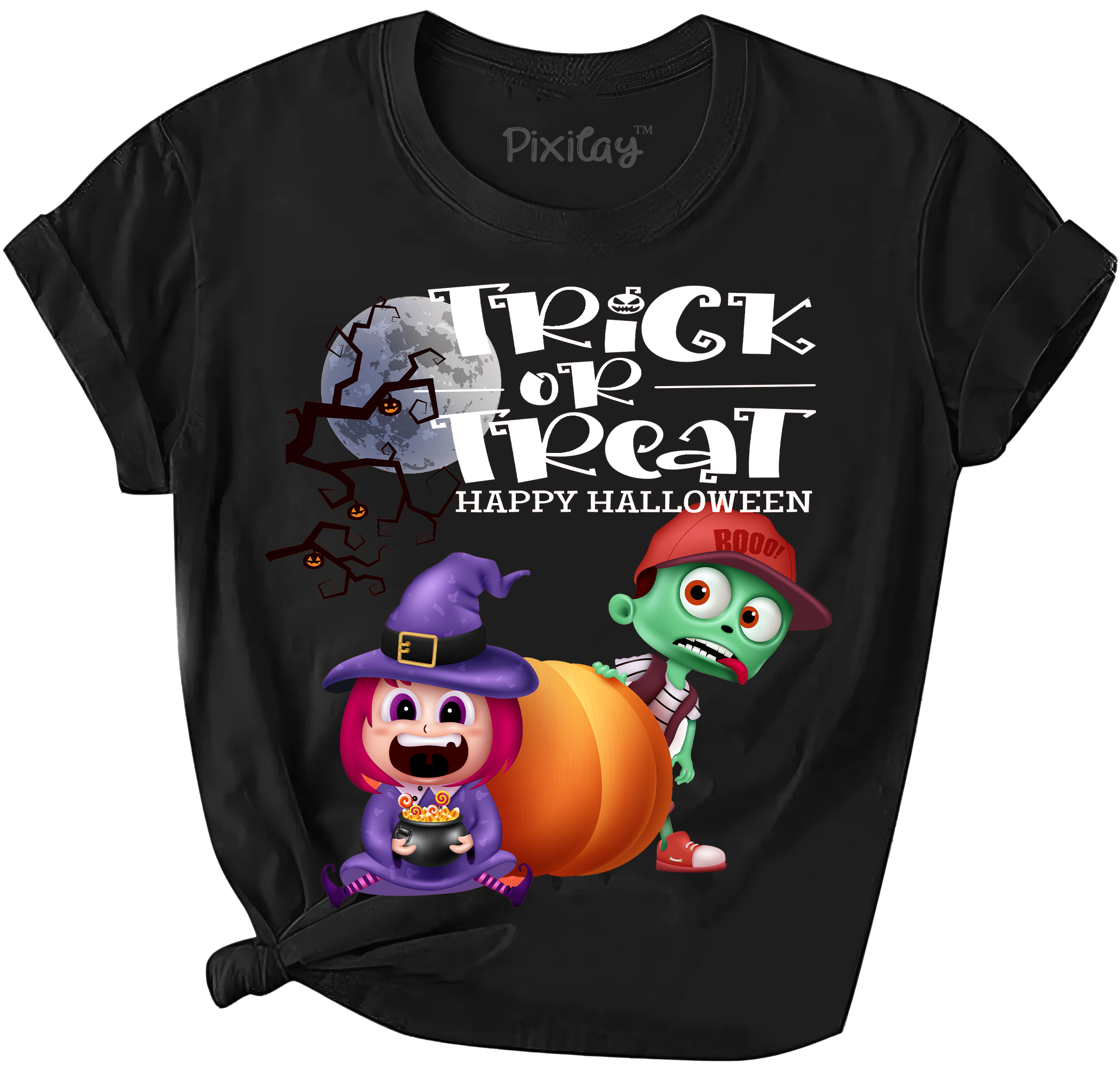 Girls Trick or Treat Graphic Tee