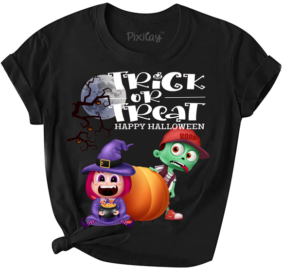 Girls Trick or Treat Graphic Tee