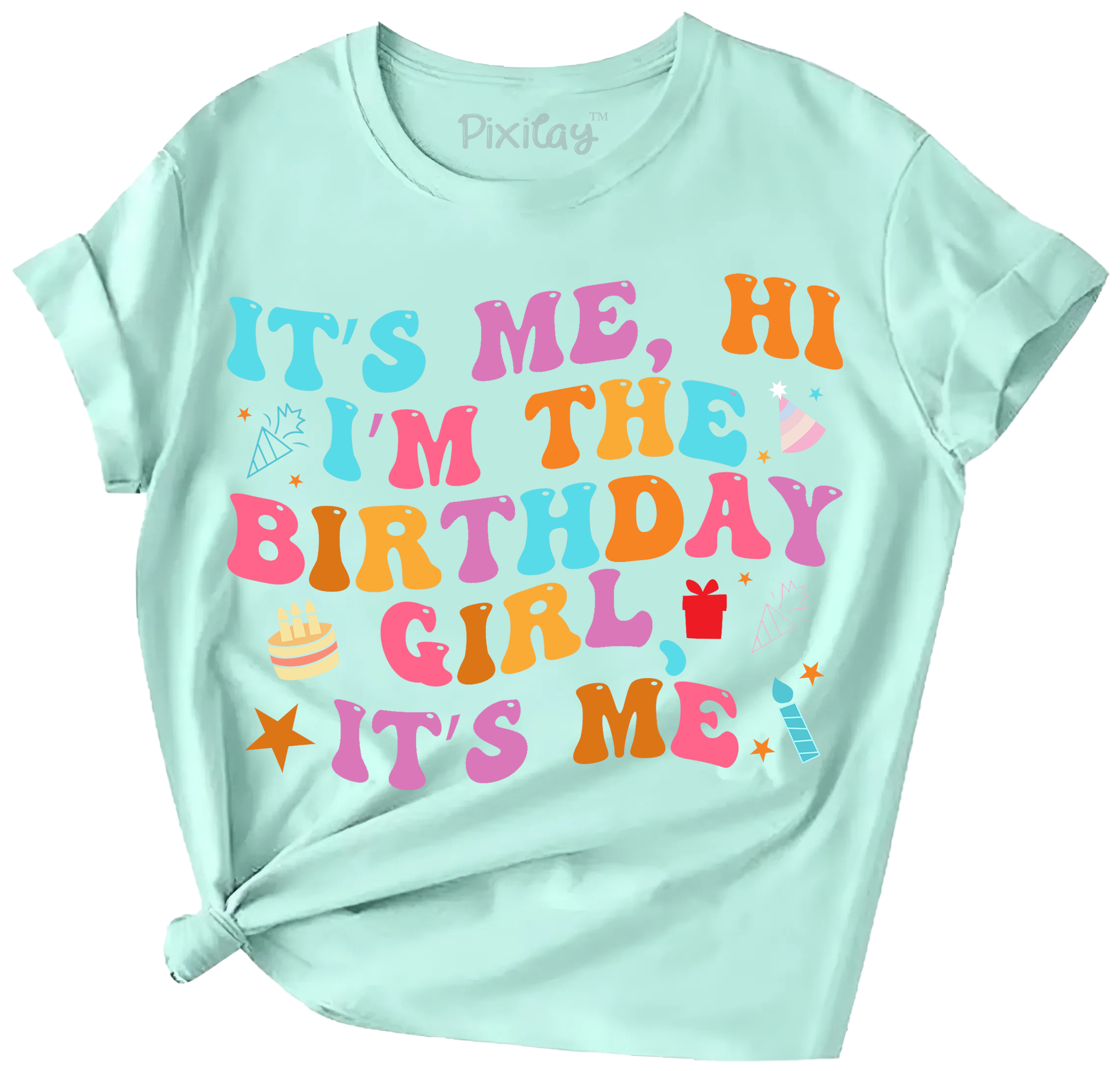 Buy cumulus It&#39;s Me, Hi I&#39;m the Birthday Girl It&#39;s Me Short Sleeve Graphic Tee