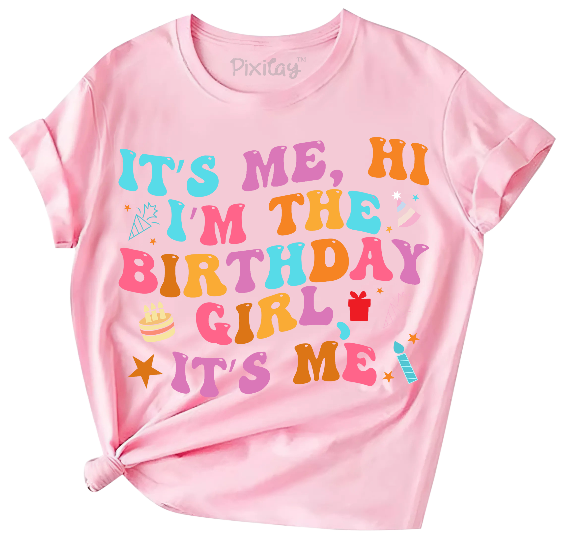 It's Me, Hi I'm the Birthday Girl It's Me Short Sleeve Graphic Tee - 0
