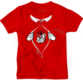 Buy red Kids GA Bulldogs Short Sleeve T-Shirt with Team Logo and Comfortable Fit for Everyday Wear