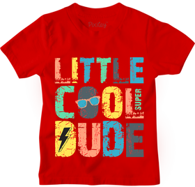 Buy red Little Cool Dude Graphic Tee