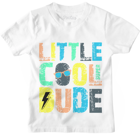 Buy white Little Cool Dude Graphic Tee